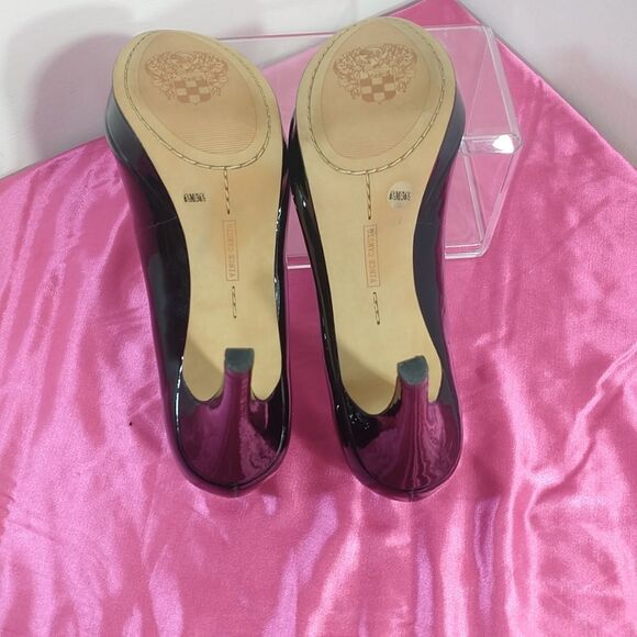 Vince Camuto Womens SZ 6.5M Zella Pump High Heel Black Patent Dress Shoe Classic - Picture 2 of 9
